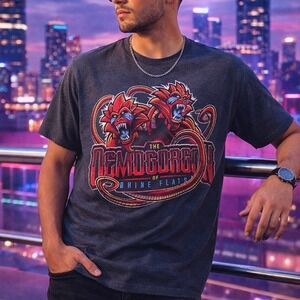 Dungeons & Dragons Demogorgon Brine Flats Graphic Tee Gray Gamer T-Shirt L